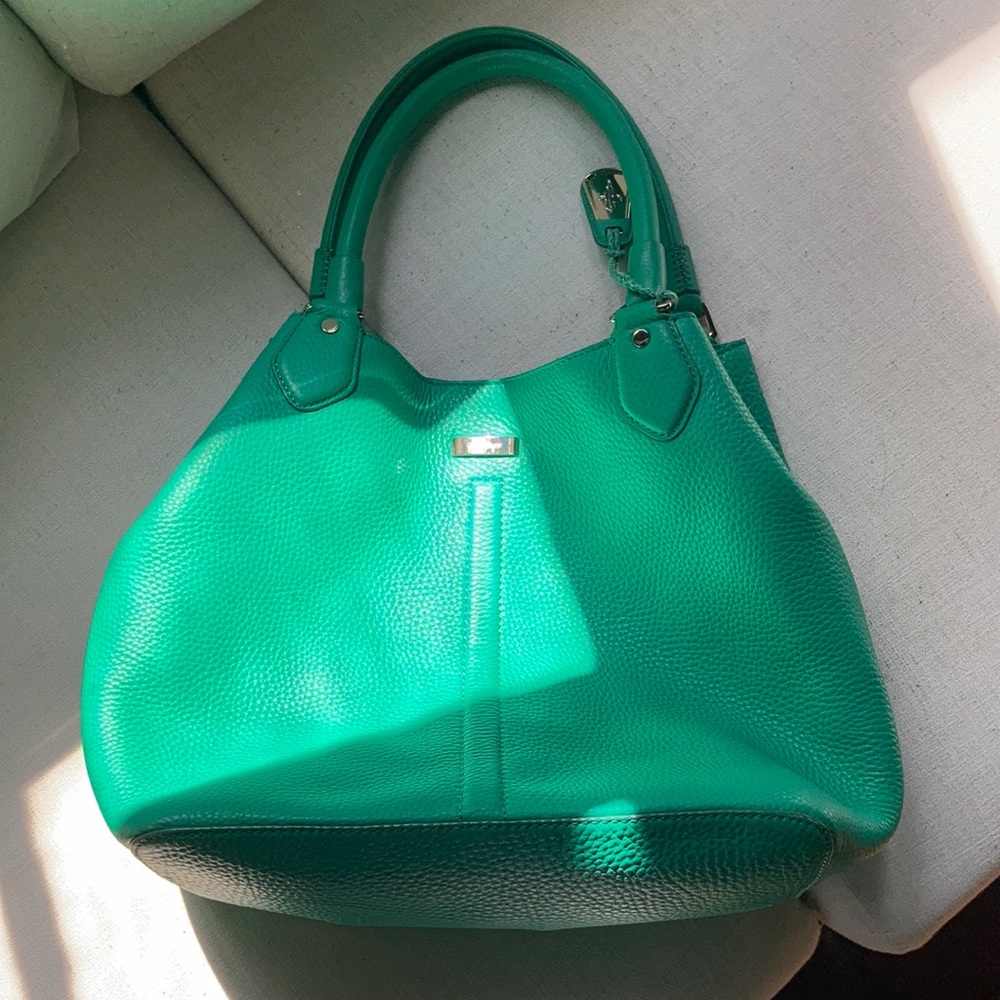 Like new Cole Haan xl green purse